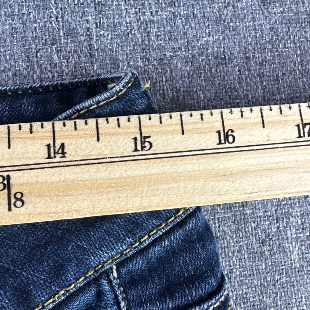 American Eagle Jeans Womens 10 Long Artist Dark Wash Super Stretch Flare - Picture 8 of 11